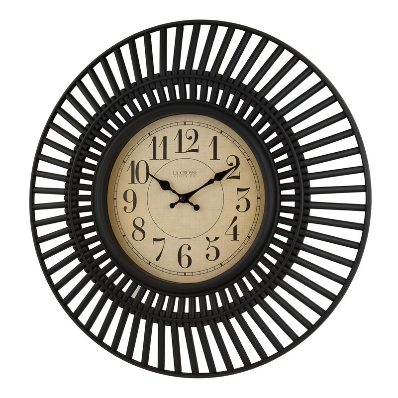 La Crosse Technology 20 Inch Covington Quartz Wall Clock - Black - 404-3051 - Image 2